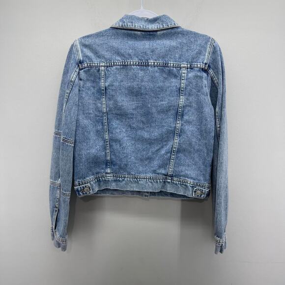 Free‎ People Rumors Blue Light Wash Denim Jacket - Picture 2 of 6